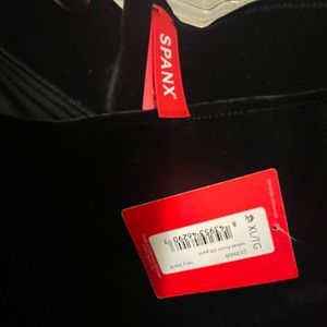 SPANX velvet front slit pants